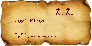 Kugel Kinga névjegykártya