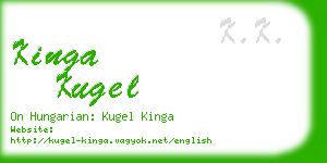kinga kugel business card